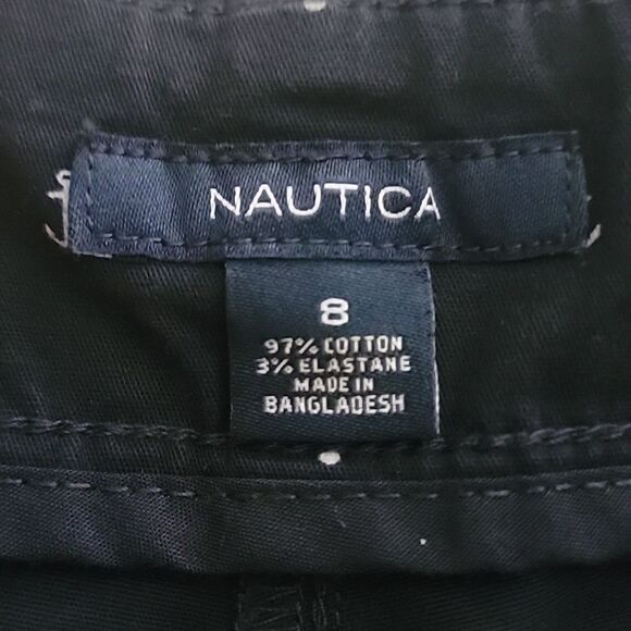 Nautica Cotton Stretch Twill Anchor Print Shorts - Picture 8 of 16